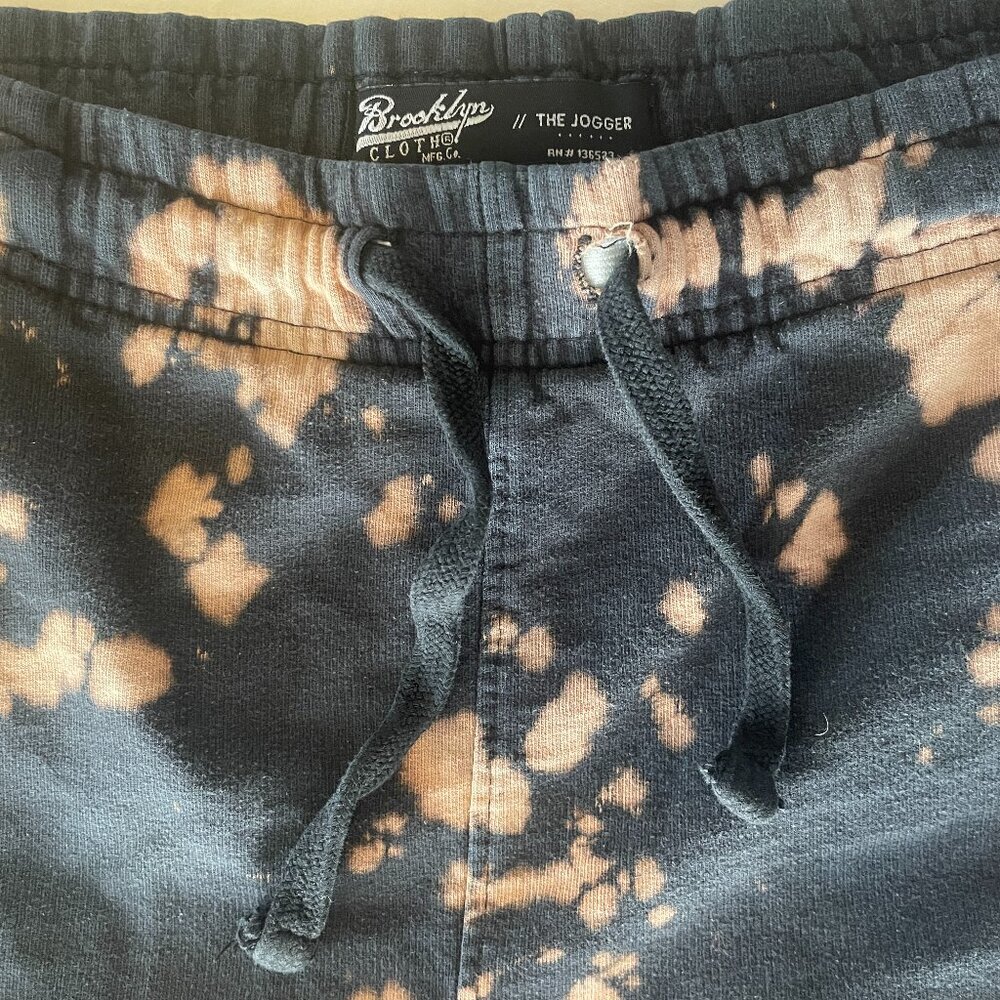 Brooklyn Cloth MFG Co. Tie‑Dye Joggers – Black/Coffee Brown – Size S - Picture 4 of 9